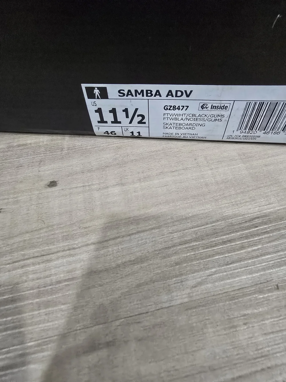 Adidas Samba White with Black Stripes Sneakers